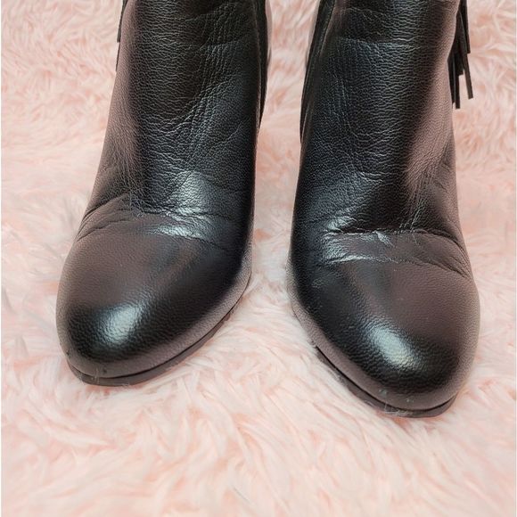 Host PICK 🎆 See by Chloe  Black Wedge Ankle Boots with Fringe - Picture 10 of 16